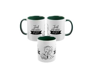 United Labels The Peanuts Mug Snoopy - Just one More Chapter! Coffee Mug Ceramic Mug Coffee Mug Green White 320 ml