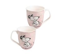 United Labels The Peanuts Snoopy 10oz Pink Polka Dot Ceramic Coffee Mug