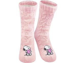 United Labels The Peanuts Snoopy Ladies Pink Fluffy Stopper Socks Warm Slipper Socks, pink, 35-38