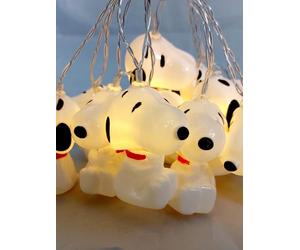 United Labels The Peanuts Snoopy LED Fairy Lights 2m with 10 LEDs Warm White Battery Operated Decoration for Indoors USB-C Connection