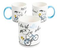 United Labels The Peanuts Snoopy Mug 320 ml, White Blue, With You Is All Beautiful, Ceramic Coffee Mug