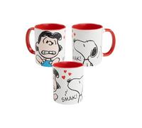 United Labels The Peanuts Snoopy Mug - Smak Lucy Coffee Ceramic Mug 320 ml Red/White