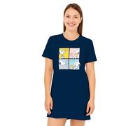 United Labels The Peanuts Snoopy Nightdress for Women - Sleep Shirt Pyjamas Short Sleeve Top Blue