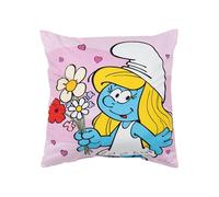 United Labels The Smurfs Cushion, Pillow 40 x 40 cm, Pink, Sofa Cushion, Smurfette, Decorative Cushion for Fans