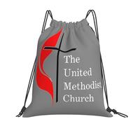 United Methodist Church Home Unisex Drawstring Bag Lightweight Drawstring Backpack Foldable Gym Sack For Sports Travel Beach