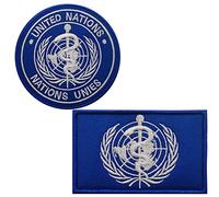 United Nations Embroidered Appliqué Patches Nations Unies Applique Patches Funny Emblem Tactical Military Morale Combat Armband Badges