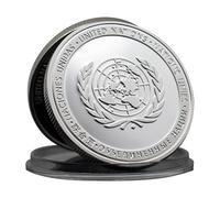 United Nations Peace Keeping Operations Commemorative Challenge Coin Souvenirs Metal Medal with Plastic Case