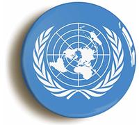 UNITED NATIONS UN EMBLEM FLAG BADGE BUTTON PIN (Size is 2inch / 50mm diameter)