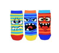 United Oddsocks - 3 Liner Oddsocks For Boys - Faces UK 12-5.5 EUR 30.5-38.5