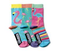 United Oddsocks - 3 Oddsocks For Girls UK 12-5.5 (Flamingo)