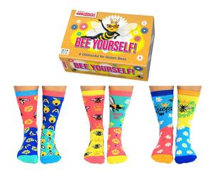United Oddsocks Be Yourself 6 Odd Socks for Queen Bees Gift Box-Ladies Size 4-8