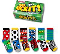 United Oddsocks - Box 6 Oddsocks for Boys Kick It, Multicoloured, UK 12-6, EUR 3