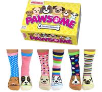 United Oddsocks - Box 6 Oddsocks Women Pawsome, UK 4-8, EUR 37-42, US 6.5 -10.5,