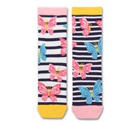 United Oddsocks Butterfly Odd Pair Socks for Kids - 1 Mismatched Pair with Colourful Butterflies & Stripe Designs - UK 12-5.5, EUR 30.5-38.5, US 13.5-8 - Cotton-Rich Colourful Gift for Kids