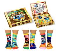 Socks For Boys Box Of 6 Captain Oddsocks Pirate Set Gift Children UK 9-12