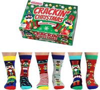 United Oddsocks Crackin' Christmas Nutcracker Men's Socks Festive Gift Idea