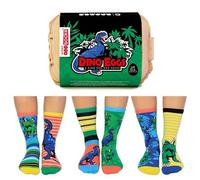 United Oddsocks Dino Egg Oddsocks - 6 Oddsocks for Kids , UK 12-6 EU 30.5-39, Multi
