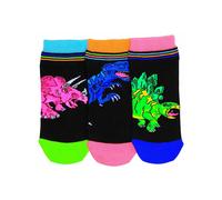 United Oddsocks Dino Trio Mis-Match Bright Dinosaur Themed UK 12-5.5 Boys Socks