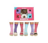 United Oddsocks Donut Selection Box - 6 Delicious Odd Socks to Mix and Mismatch Multi