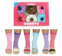 United Oddsocks Donuts 6 Bright Fun Ladies Multicoloured Socks UK 4-8