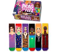 United Oddsocks Drag Your Feet Odd Socks Gift Box - 6 Colourful Mix & Match Sock