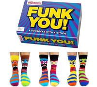 United Oddsocks Funk You Box of 6 Odd Socks for Men - UK 6-11 EUR 39-46