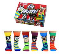 United Oddsocks - Go Mutts - Box of 6 Odd Socks for Men UK 6-11 EUR 39-46