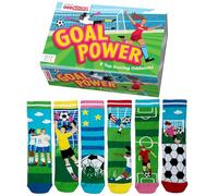 United Oddsocks Goal Power - 6 top scoring odd socks gift box | UK 4-8 | | EUR 37-42 | US 6½ -10½, Fun and Silly Novelty Socks, Colourful Mismatched Odd Socks, Birthday Gift Idea, Secret Santa Gift