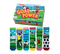 United Oddsocks Goal Power Box Of six Colourful Cotton Socks Womens Gift