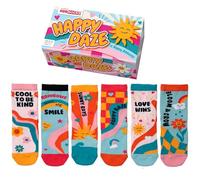 Kids Socks Box OddSocks 6 Single Cotton Crew Girls Children Happy Daze UK 9-12