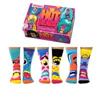 United Oddsocks Hot Heads 6 Odd Socks Gift Box-Ladies Size EUR 37-42