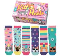 United Oddsocks Kitten Heels - 6 Colourful Cat-Themed Oddsocks Gift Set
