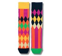 United Oddsocks Men's Odd Pairs Harry Socks - 1 Pair of Bright Red & Pink Leopard Print Mismatched Socks - UK 6-11, EUR 39-46, US 7-12 - Bold, Fun Novelty Gift Idea for Friends, Brothers or Dad