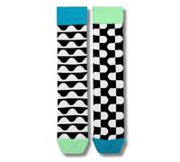 United Oddsocks Men's Odd Pairs Ziggy Socks - 1 Mismatched Pair of stirking monocrome 60s inspired pattern - UK 6-11, EUR 39-46, US 7-12 - Colourful, Fun Novelty Gift for Men Who Love Statement Style