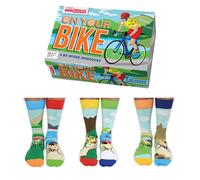 United Oddsocks Men's Odd Socks Novelty Mismatched 3 Odd Pairs - On Your Bike | Size: 6-11 United Oddsocks Multicolor 6-11