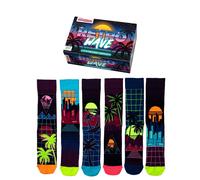 UNITED ODDSOCKS MENS RETRO WAVE ODD SOCKS COTTON BLEND SOCKS FOR MEN 6 / 11