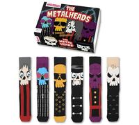 United Oddsocks Metalheads Gift Box, 6 Colourful Mix and Match Men’s Socks