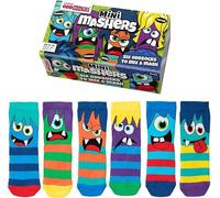 United Oddsocks Mini Mashers Six Monster Faced Odd Socks - Pack of 6