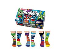 UNITED ODDSOCKS MISS MASHER SIX SCARY ODD SOCKS FOR UNISEX UK 12 - 5.5 GIFT IDEA