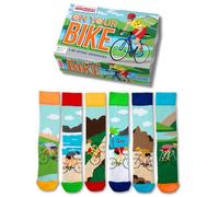 United Oddsocks On Your Bike Men's Odd Socks Gift Box - 6 Colourful