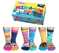 United Oddsocks - Pack of 6 Mix & Match Kids Socks, Novelty Socks for Kids 4-6 years old, Size UK 9-12 (EU 27-30) (PEEK, UK, Age, One Size)