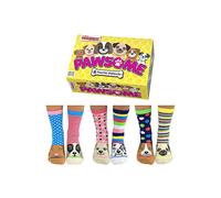 United Oddsocks Pawsome Box - 6 Poochie Odd Socks to Mix and Mismatch Multi