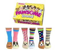 United Oddsocks - Box 6 Oddsocks Women Pawsome, UK 4-8, EUR 37-42, US 6.5 -10.5, Multicoloured