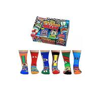 United Oddsocks Petrol Heads Novelty Crew Sock Giftbox, Multi, Men Print