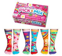 United Oddsocks Pick & Mix Girls Odd Socks Gift Box - 6 Colourful