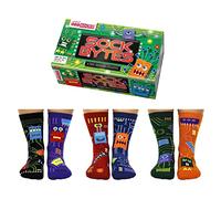 United Oddsocks Sock Bytes, 6 Code-Breaking Oddsocks for Kids UK 12-5.5, EUR 30.5-38.5, US 13.5-8 - Colourful Circuit-Themed Mix-and-Match Socks Gift Set for Boys & Girls Who Love Tech and Robots