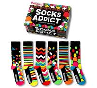 United Oddsocks Socks Addict - 6 Unique and Quirky Mix & Match Novelty
