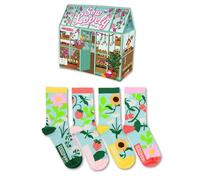 United Oddsocks Sow Lovely Gift Box, 4 Floral Garden Odd Socks for Women