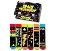 United Oddsocks Space Invaders Gift Box - 6 Fun-Tastic Odd Socks for Men