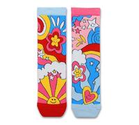 United Oddsocks Starburst Odd Pair Socks for Kids - 1 Mismatched Pair with Colourful Rainbow, Hearts, Stars & Sunshine Design - UK 12-5.5, EUR 30.5-38.5, US 13.5-8 - Fun Colourful Socks for Kids
